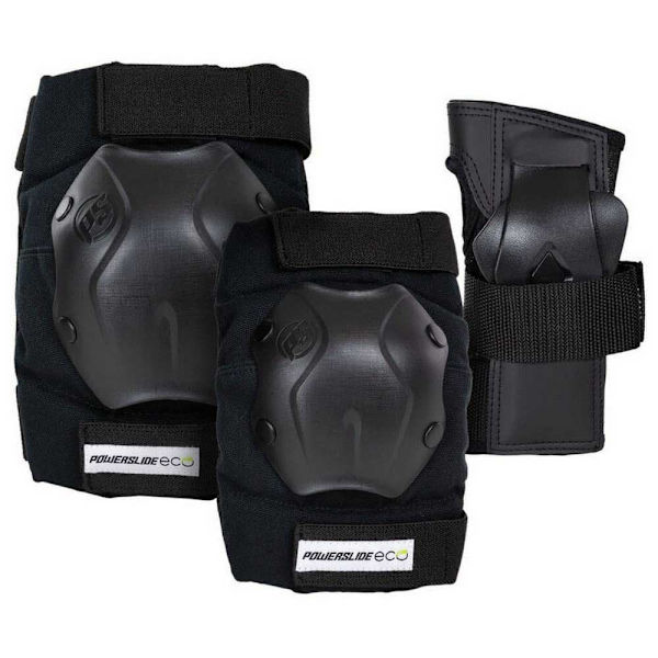 Powerslide Beskyttelsessæt Standard Eco Sort XL