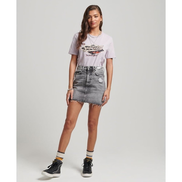 Superdry Nederdel Vintage Denim Mini Grå 30 Kvinde