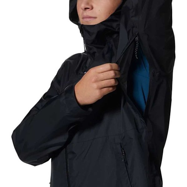 Mountain Hardwear Regnjakke Med Fuld Lynlås Threshold™ Sort L Mand