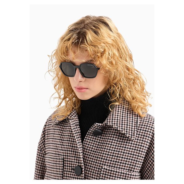 Armani Exchange 6dym1h_ym1rz Tröja Med Hög Krage Svart L Kvinna