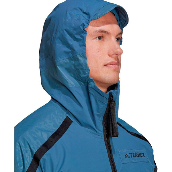Adidas Jacka Terrex Utilitas Rain Blå L Man