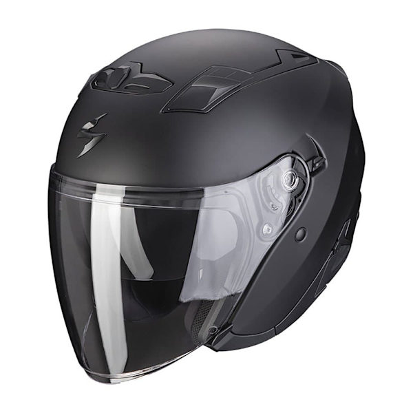 Scorpion Åben Ansigtshjelm Exo-230 Solid Sort M