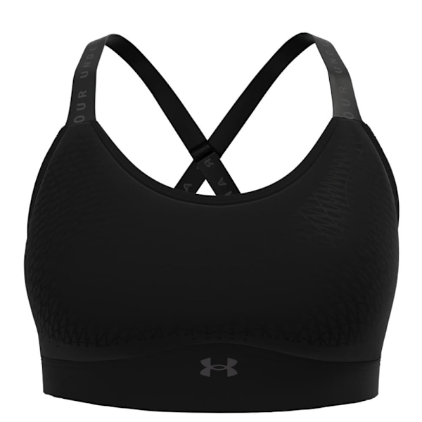 Under Armour Sports-bh Infinity Mid Covered Sort XS Kvinde
