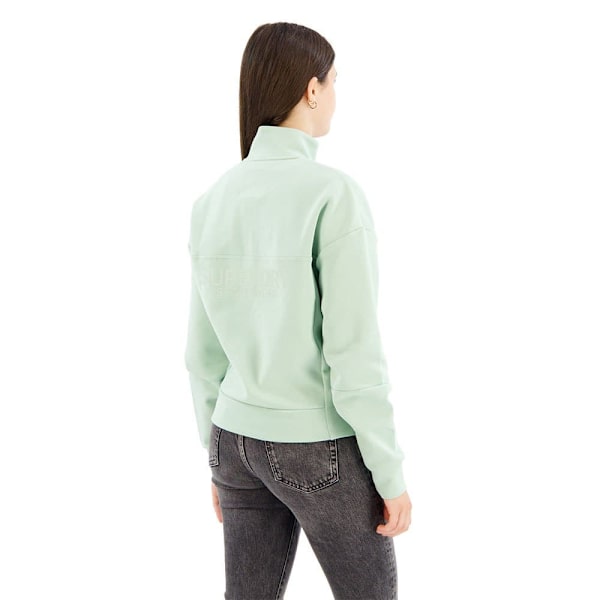 Superdry Sport Tech Relaxed Half Tröja Med Halv Dragkedja Grönt S Kvinna