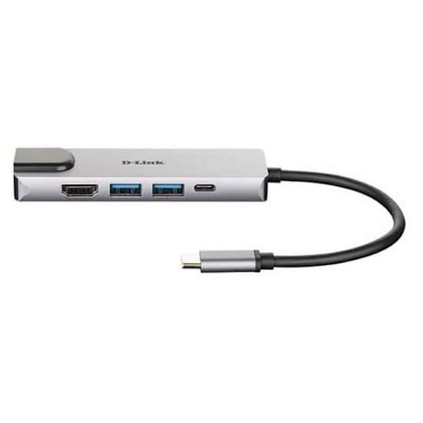 D-link Nav Dub-m520 Usb-c 5 Hamnar Silver