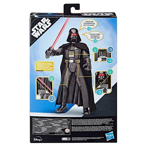Star Wars Galaktisk Handling Electrónica Interactiva Figur Darth Vader Figura Sort