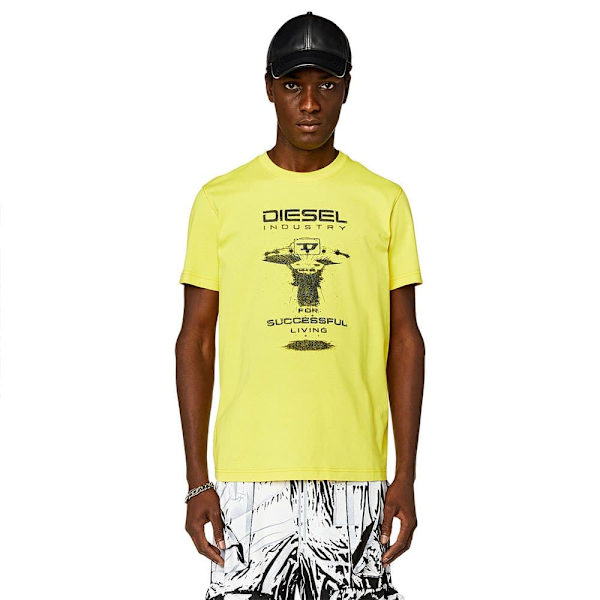 Diesel Diegor K69 T-shirt Med Korte ærmer Gul M Mand
