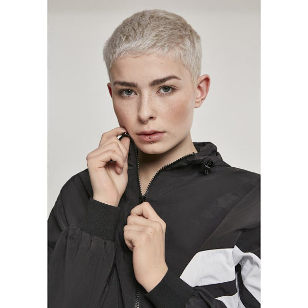 Urban Classics Parka Crinkle Batwing Sort M Kvinde