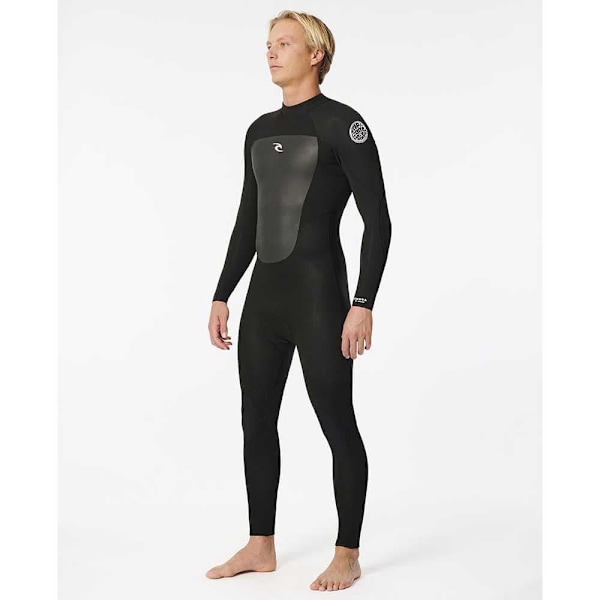Rip Curl Langærmet Neoprendragt Med Lynlås Bagpå Omega 3/2 Mm Gb Steamer Sort M