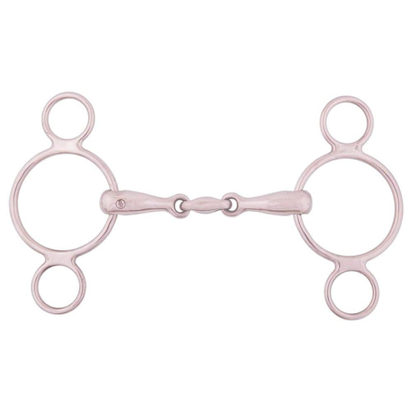 Br Double Jointed Snaffle Pessoa Sormukset Apple Mouth 3 18 Mm Snaffle Hopeinen 13.5 cm