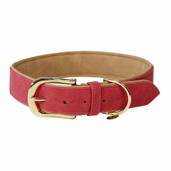 Kentucky Mjukt Veganskt Läderkrage Röd 62-72 cm