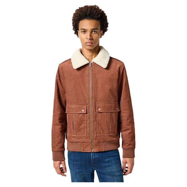 Wrangler Corduroy Aviator Jakke Brun S Mand