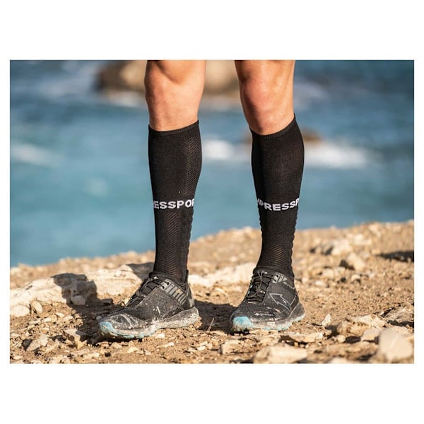 Compressport Sukat Full Run Musta EU 39-41 Mies