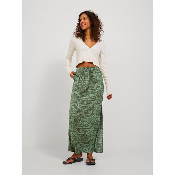 Jack & Jones Midi Kjol Maria Satin Grönt S Kvinna