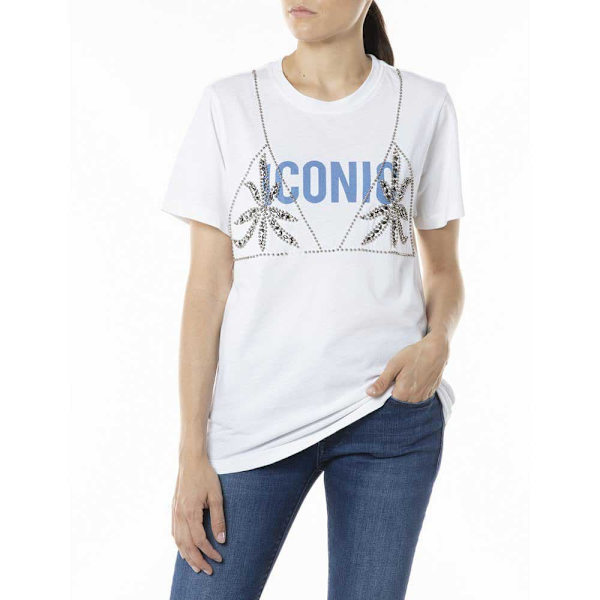 Replay Kortærmet T-shirt W3509e Hvid 2XS Kvinde