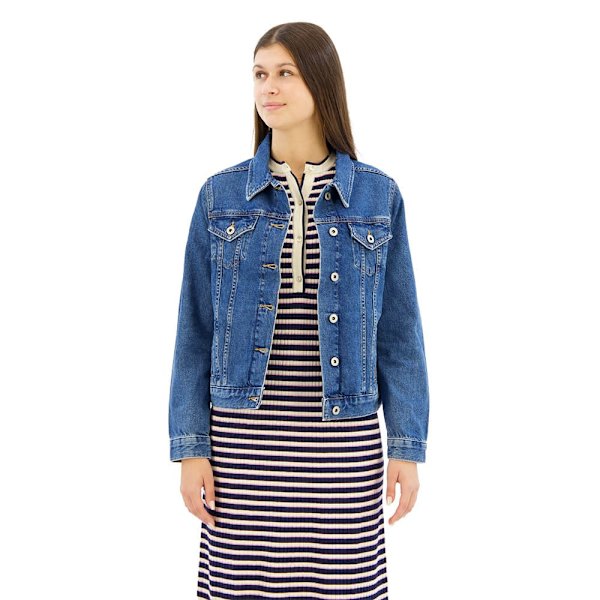 Pepe Jeans Regular Jeansjacka Blå M Kvinna