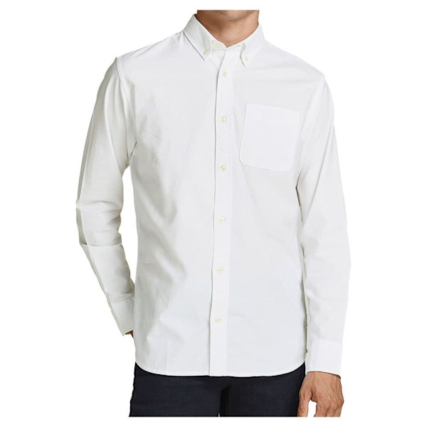 Jack & Jones Pitkähihainen Paita Blubrook Oxford Valkoinen M Mies