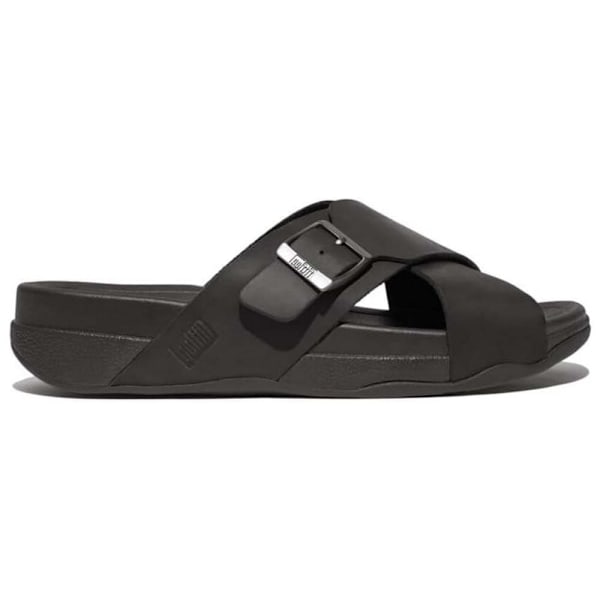 Fitflop Slides Surfer Buckle Nubuck Cross Svart EU 43 Man