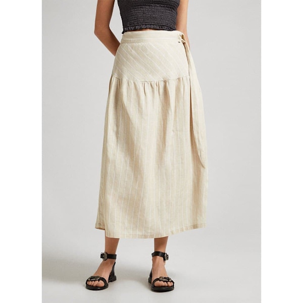 Pepe Jeans Midi Kjol Effie Beige XS Kvinna