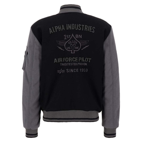 Alpha Industries Varsity Air Force Jakke Sort XL Mand
