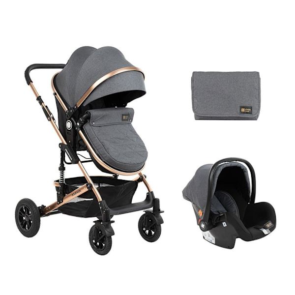 Kikkaboo I 3 1 Slutet Sittplats Bebis Sittvagn Grå