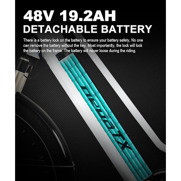 Elcykel för stadsbruk HedaTX TX10, 27,5", 500W motor 48V 19,2Ah batteri