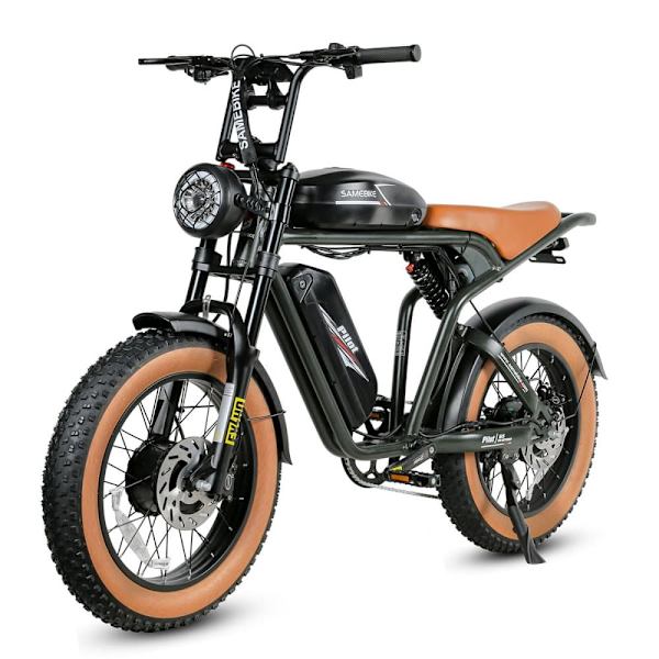 Elcykel SAMEBIKE M20-III, Motor 2000W, 48V 36Ah Dobbeltbatteri