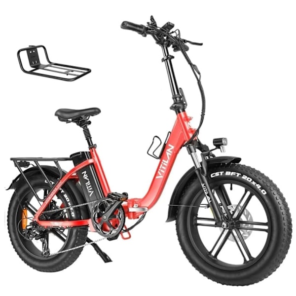 Taittuva sähköpyörä Vitilan U7 2.0 - 20" - Läpiajo - Moottori 48V 750W - 20Ah akku