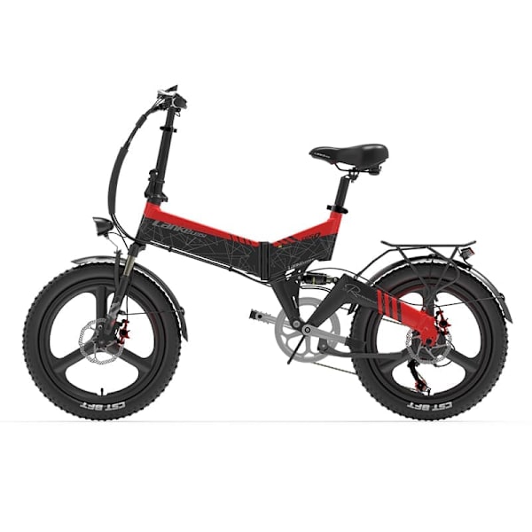 Sammenklappelig elektrisk bycykel Lankeleisi G650, 48V 500W motor, 12.8Ah Li-ion batteri