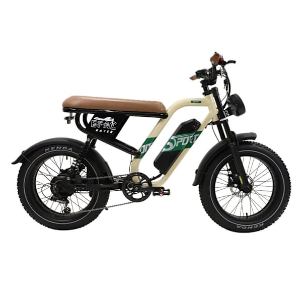 Moto-Style sähköpyörä Onesport W66, 500W moottori 65NM, tukisovellus, beige