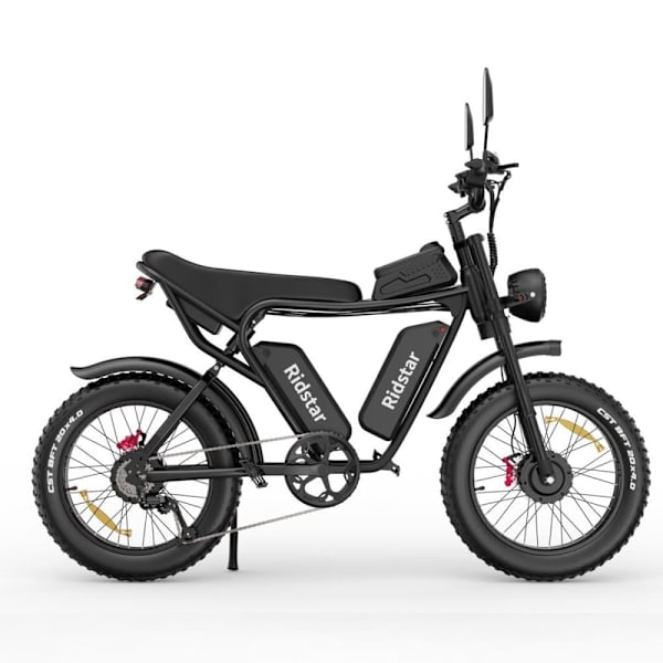 Elcykler RIDSTAR Q20 Pro, 2*1000W dobbeltmotor, 52V 2*20Ah dobbeltbatteri