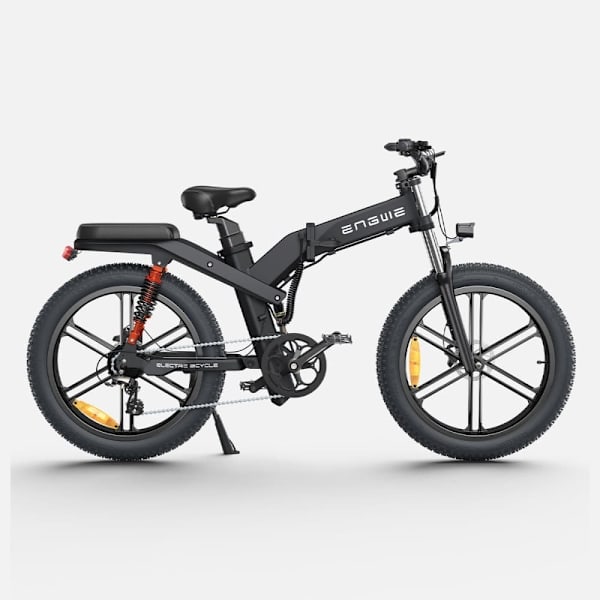 Sammenklappelig elcykel med tykke dæk ENGWE X26, motor 48V 1000W, 19,2Ah & 10Ah dobbeltbatteri, tredobbelt affjedring