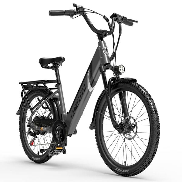 Sähköinen kaupunkipyörä LANKELEISI ES500PRO, 500 W moottori 48 V 14,5 Ah akku 24 tuuman renkaat huippunopeus 32 km/h