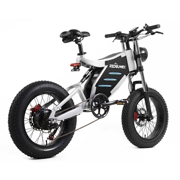 Elcykel RZOGUWEX X5 - 1000W 48V 25AH - 200KG Maks. Belastning - Hvid