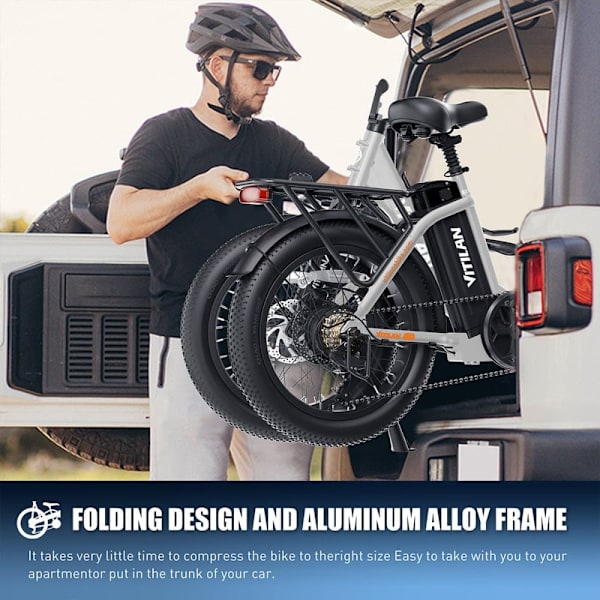 City Elcykel Vitilan U3 - Motor 48V 750W - Trin-igennem - Sammenklappelig