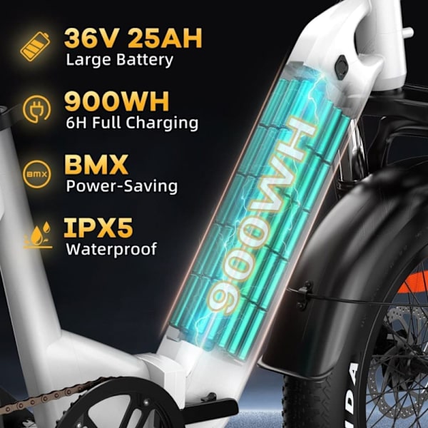 Taittuva sähköpyörä TTGO F6, 250 W, vääntömomentti 45 Nm, 25 Ah, vihreä