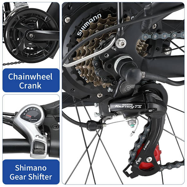 Elcykel HALO KNIGHT H02, 48V 750W 16Ah, 21-speed, Sort