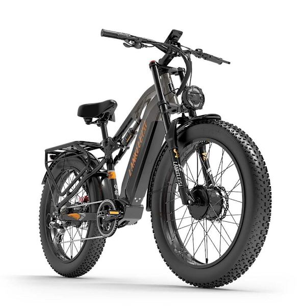 Sähkömaastopyörä LANKELEISI MG800Max, 2000 W kaksoismoottori, 26 tuuman paksut renkaat, 20 Ah akku