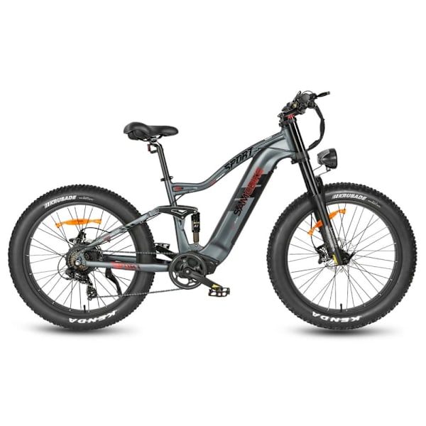 Sähköpyörä maastoon SAMEBIKE RSA08-II, moottori 1000 W, maks. 45 km/h