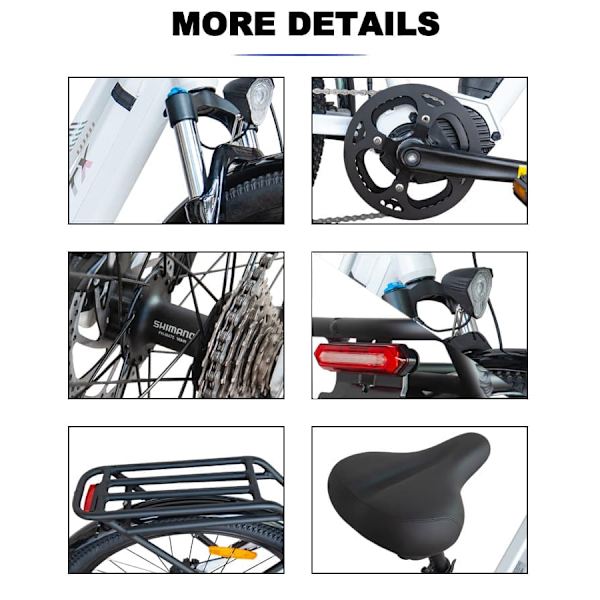 Elcykel med servostyring HedaTX TX520, midterdrev 250W, 48V 13Ah batteri, 27,5", til bycykling
