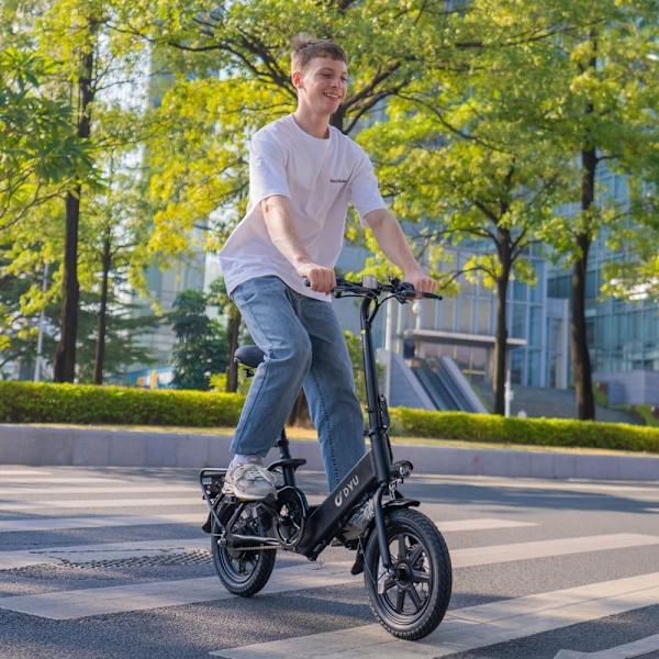 Minikokoon taitettava sähköpyörä DYU C3, 14", moottori 36V 250W, musta