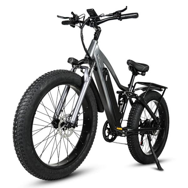 Sähkömaastopyörä CMACEWHEEL TP26, 750W 17Ah, 26" * 4.0 fatbike - Harmaa-musta