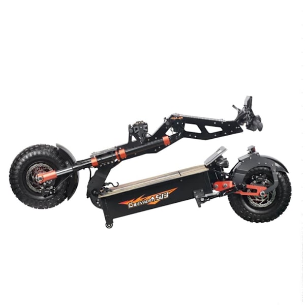 Offroad El-Scooter CHEEVALRY S13, Dobbelt Motor 2*4000W, 60V 40AH, Sort