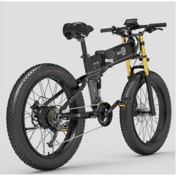 Hopfällbar elcykel Bezior X PLUS, 1500W 48V 17.5Ah, hydraulisk skivbroms