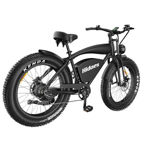 Retro elcykel Hidoes B3, 1200W 48V 18,2Ah batteri, 26" fatbike