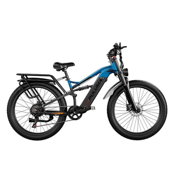 Elcykel PULUMA PE86, 500W motor, momentsensor, 48V 20Ah batteri, svart och blå