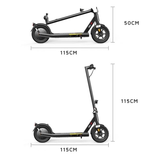 Elscooter iScooter i9S, Motor 500W 36V, Batteri 10Ah, 30km Räckvidd