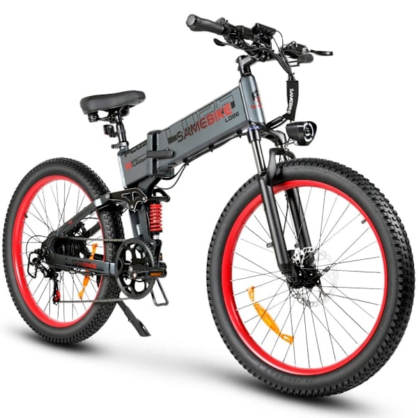 Hopfällbar elcykel SAMEBIKE LO26-Plus, 1000W motor, 48V 15Ah batteri