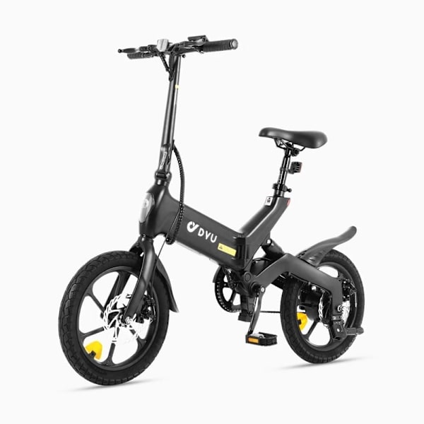 Urban Elcykel DYU A16, Motor 36V 250W, Kan køres på benzin, Sort