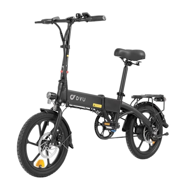 El-bycykel DYU A1F Pro, motor 36V 250W, fuldt foldbar, sort